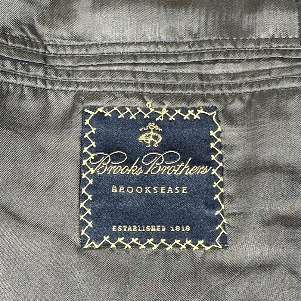 Vintage Brooks Brothers BrooksEase Blazer Mens 43R Gray Wool 2‎ Button